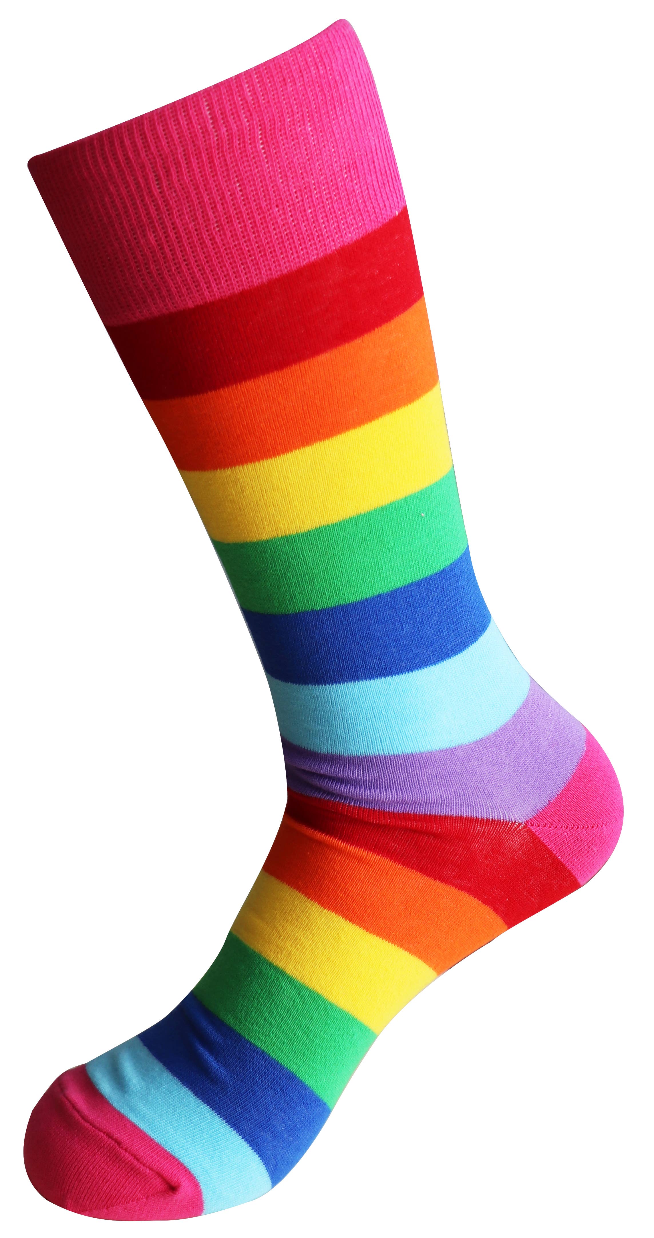 SoXcellent - Rainbow Color Stripes Love Unisex Socks - S