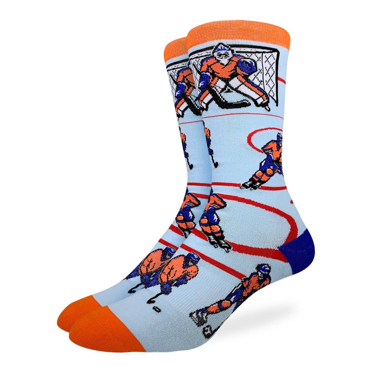 Good Luck Sock - Men's Hockey, Orange & Blue Socks