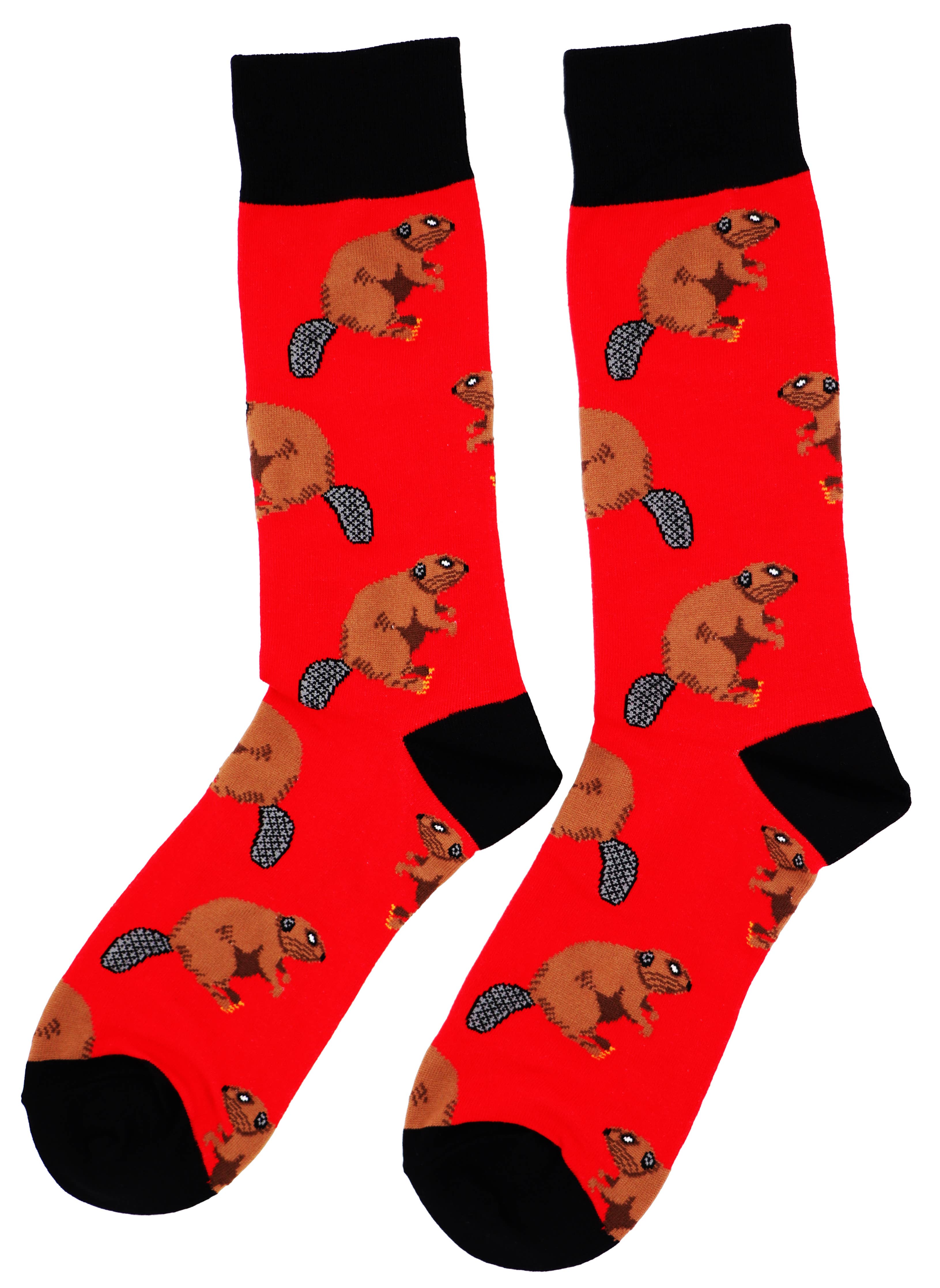 SoXcellent - Beaver Animal Unisex Fun Crew Novelty Funny Socks
