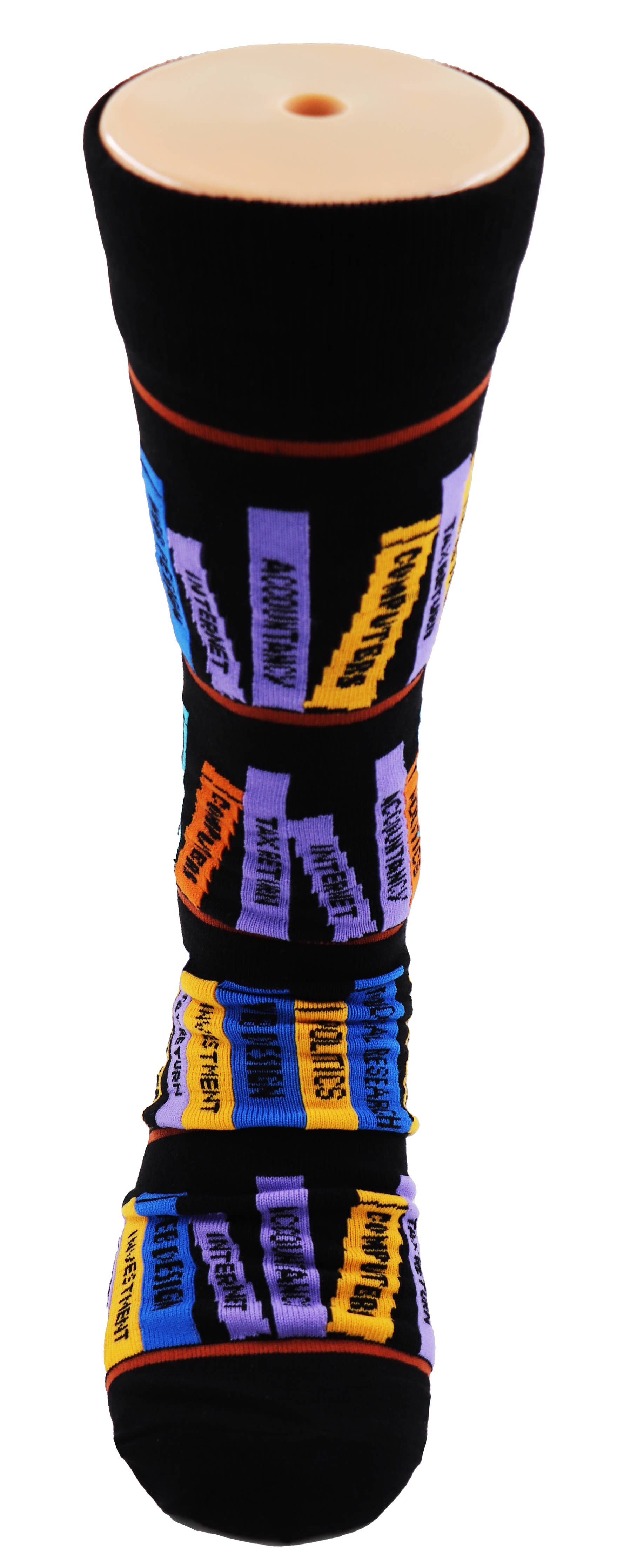 SoXcellent - Bookshelf Unisex Crew Novelty Socks