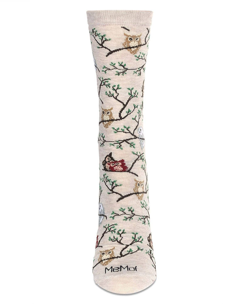 MeMoi - Women's - Owls Bamboo Crew Socks