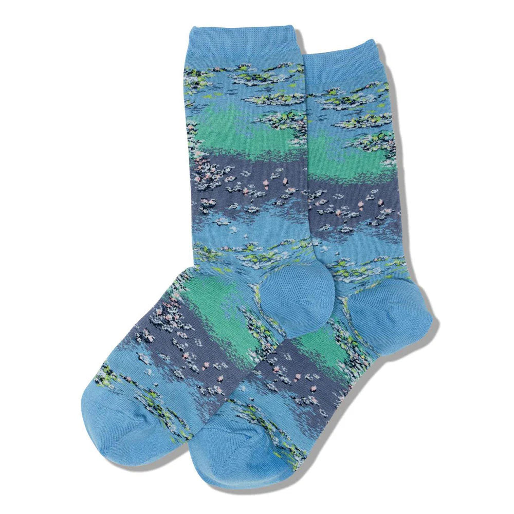 Hot Sox - Women - Artist Series - Monet's WATER LILIES Crew Socks