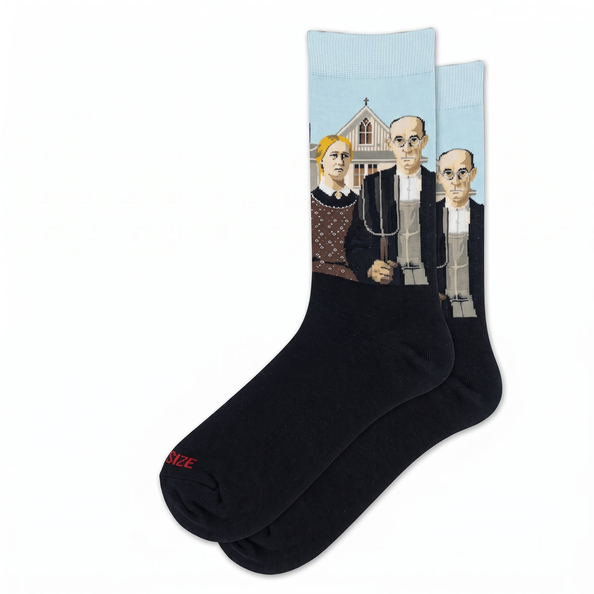 Hot Sox - Women - Grant Wood's AMERICAN GOTHIC  Crew Socks