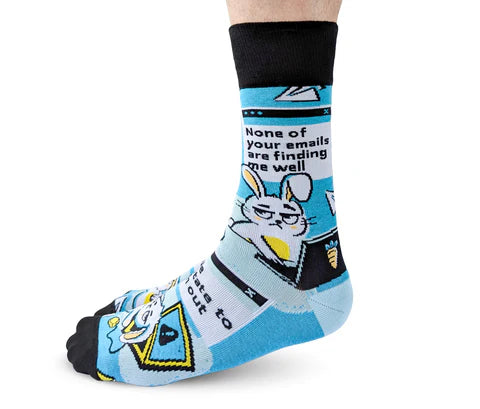 Uptown Sox - Men's - Inbox Bunny Socks - For Him