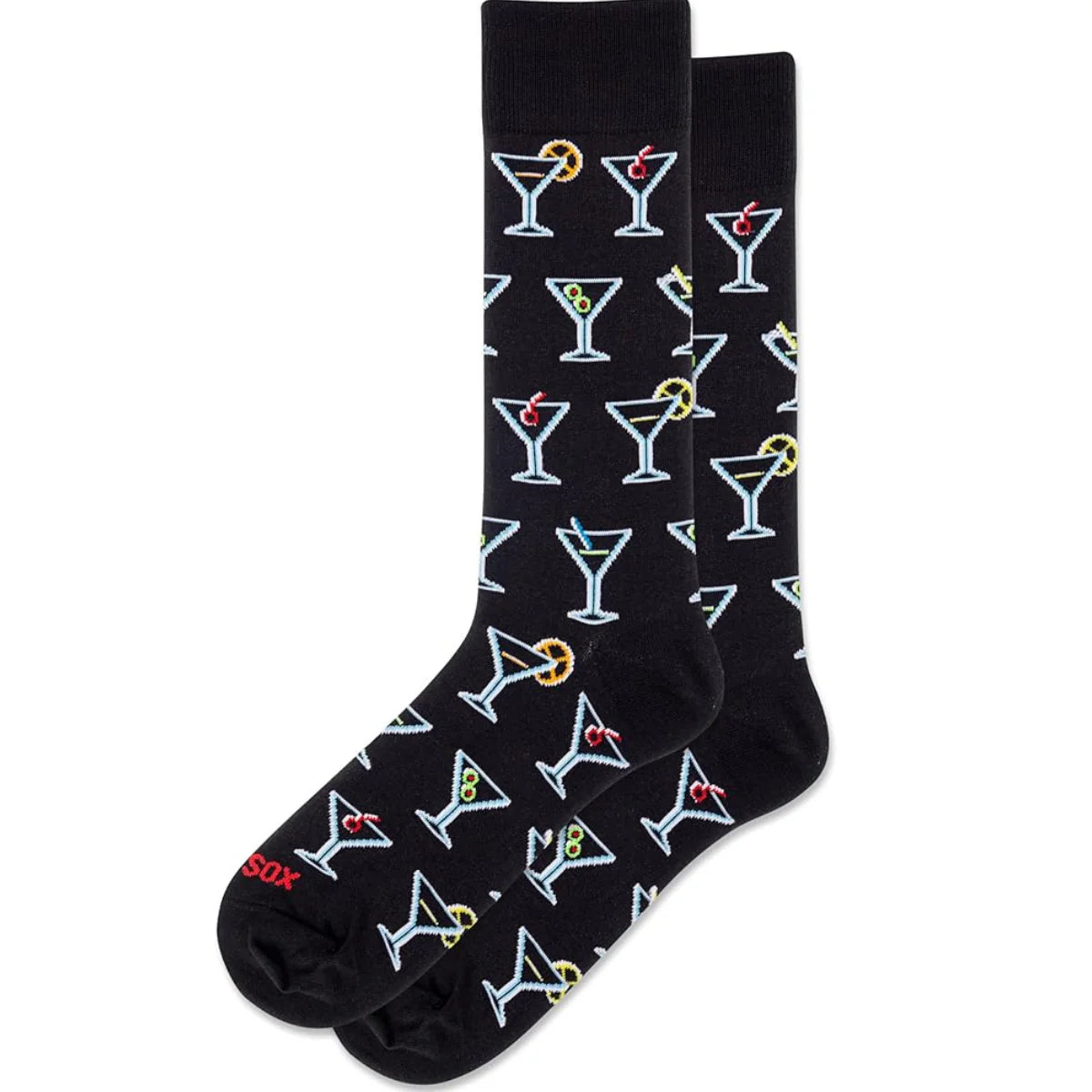 Hot Sox - Men - NEON MARTINI Crew Socks