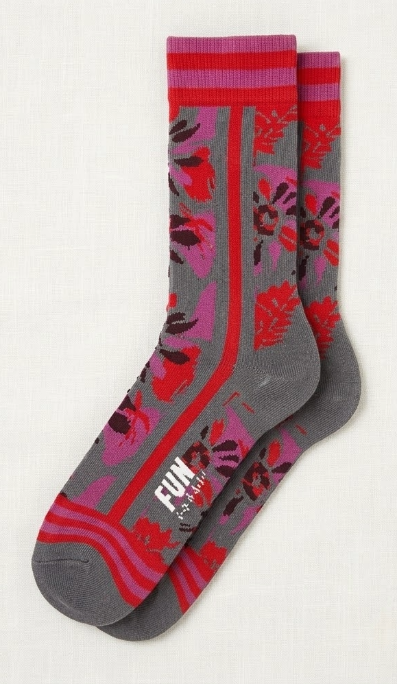 FUN Socks - Women's - PAISLEY Crew Socks