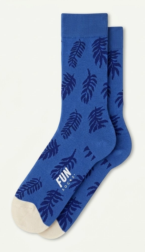 FUN Socks - Women's -PALM LEAF Crew Socks