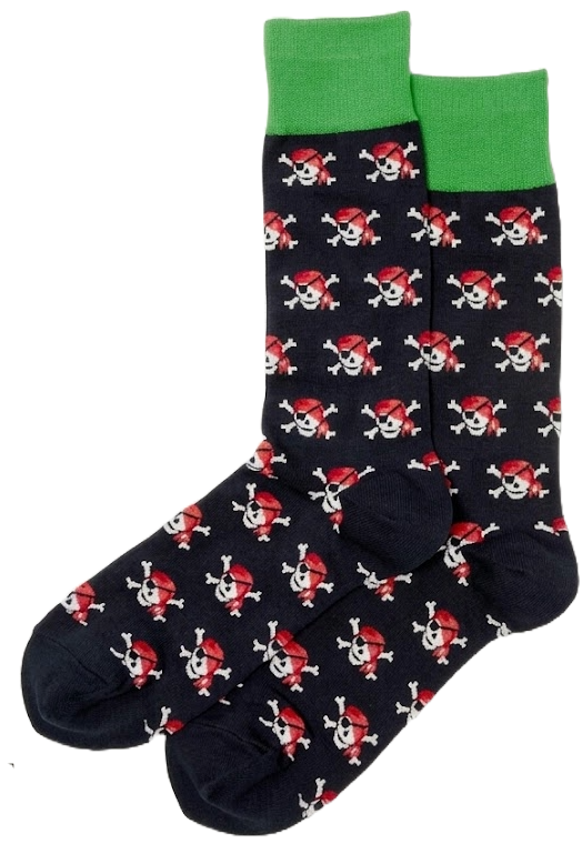 Hot Sox - Men - PIRATE SKULL Crew Socks