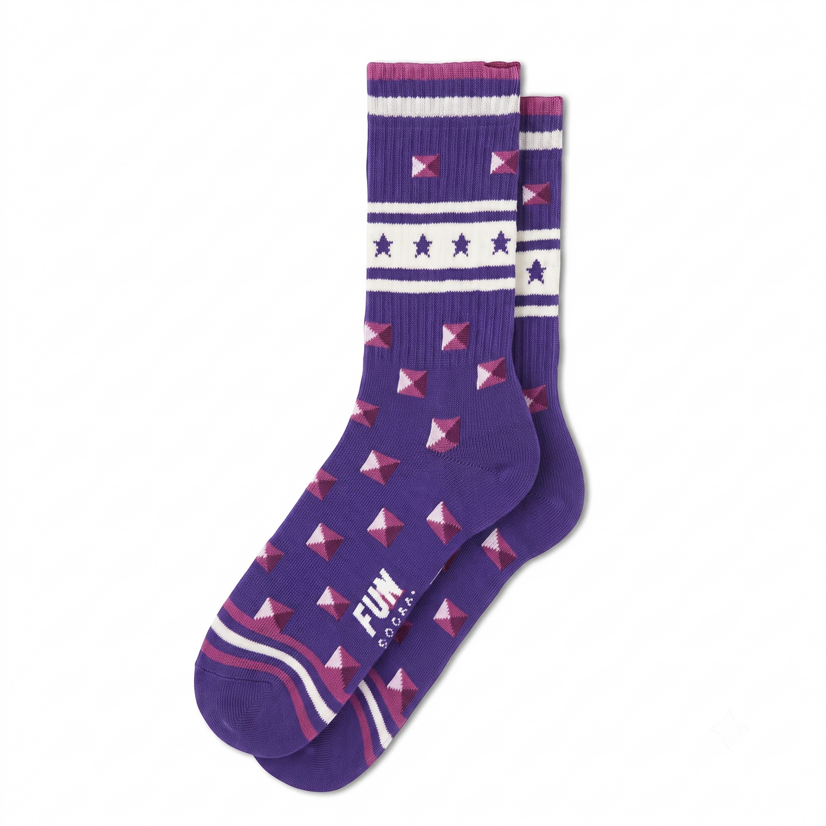 FUN Socks - Women's - POWER IN PURPLE Crew Socks