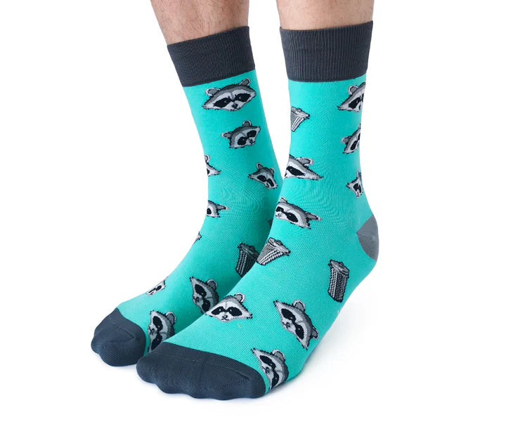 Uptown Sox - Men's - Raccoon Bandit Socks for HIM