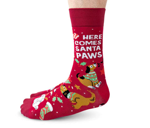 Uptown Sox - Men's - Santa Paws Socks - For Him