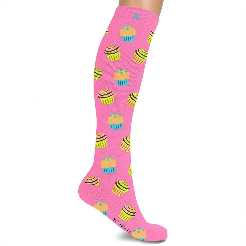 Extreme Fit - NOVELTY COLLECTION COMPRESSION SOCKS - Cup Cake - Small/Medium