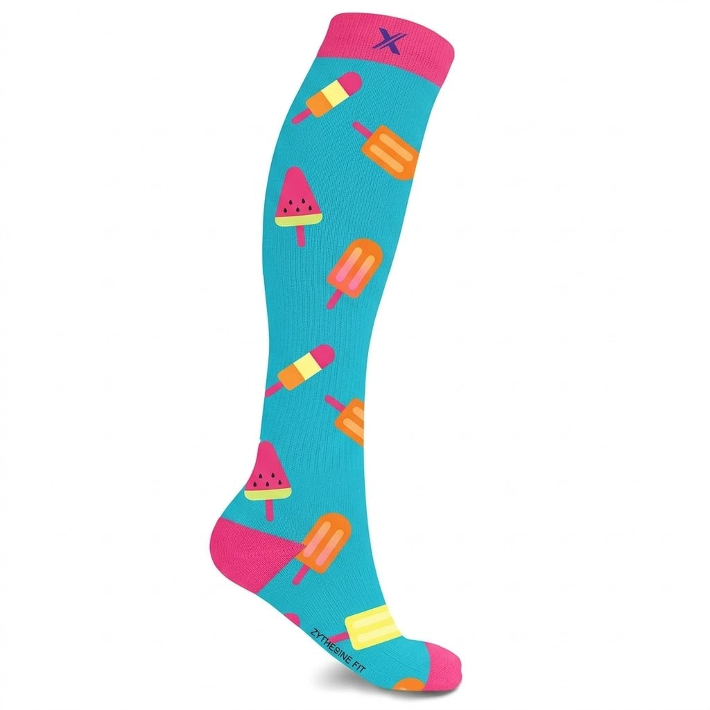 Extreme Fit - NOVELTY COLLECTION COMPRESSION SOCKS - Popsicles - Small/Medium