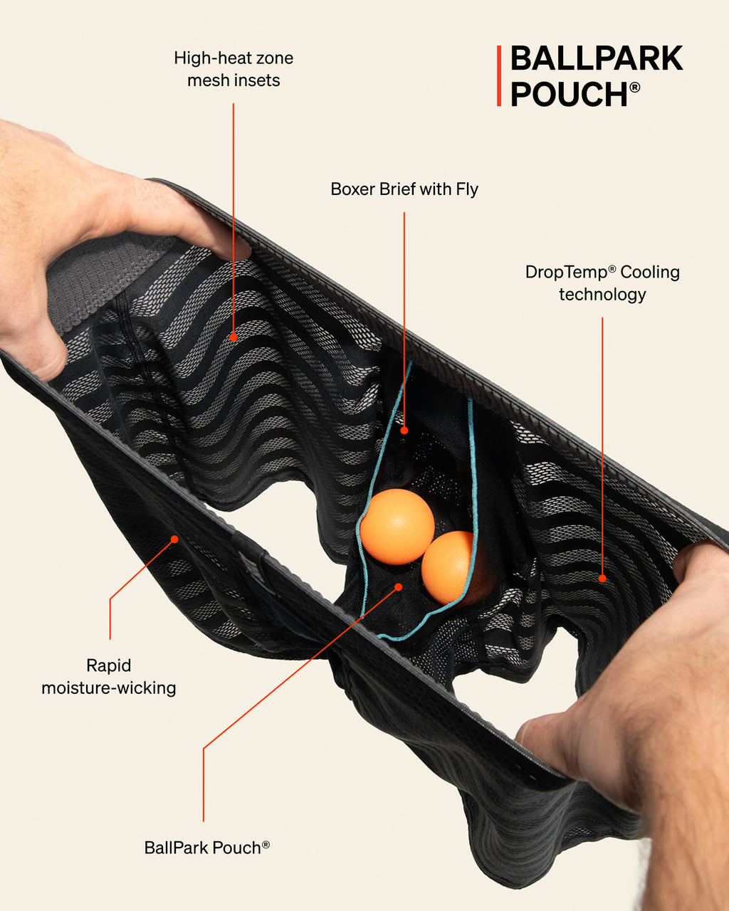SAXX DROPTEMP COOLING MESH-BLH