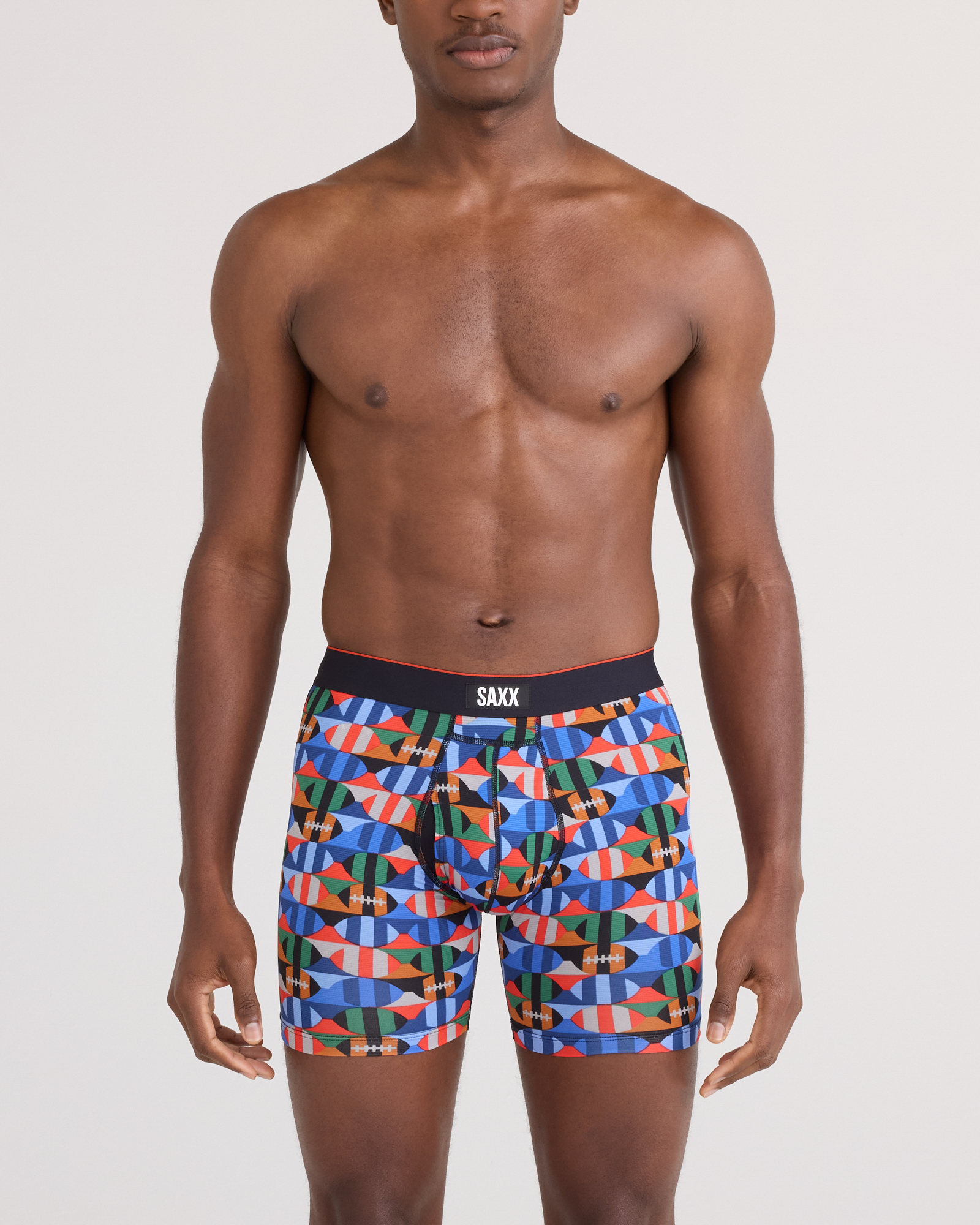 MULTI-SPORT MESH - Multi-Sport Performance Boxer Brief 6" - GRIDIRON CHECK-MULTI