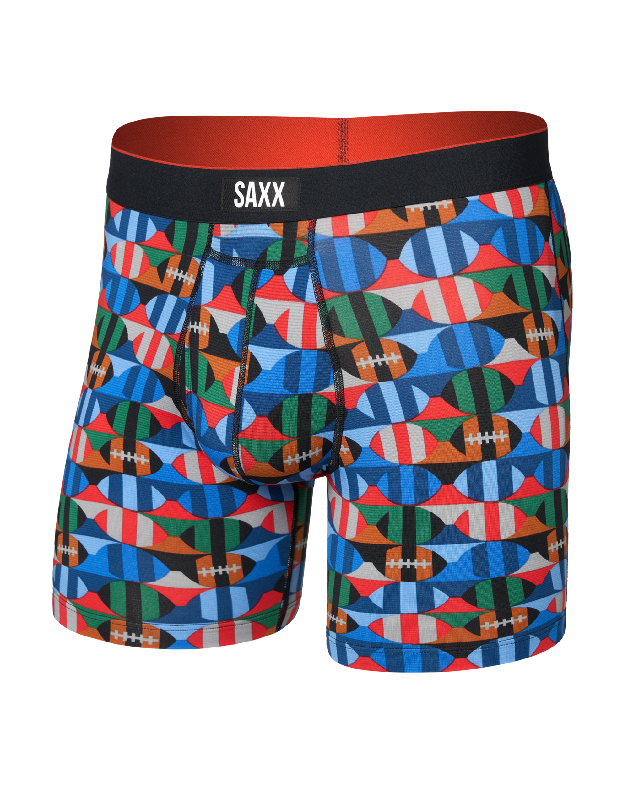 MULTI-SPORT MESH - Multi-Sport Performance Boxer Brief 6" - GRIDIRON CHECK-MULTI
