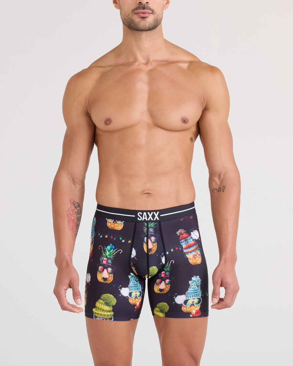 VOLT BREATHABLE MESH - DECK THE PINEAPPLES-BLACK