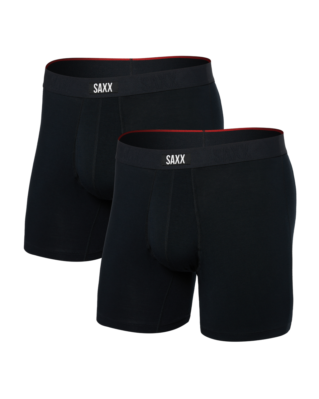SAXX - VIBE EXTRA SOFT COMFORT BOXER BRIEF FLY 6" 2PK - BLK
