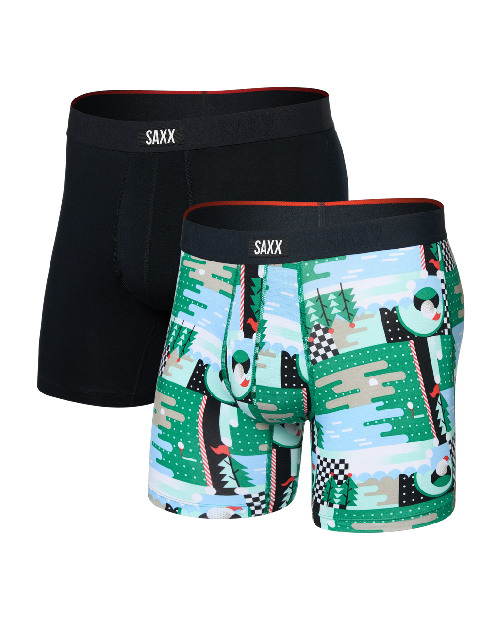 SAXX - VIBE EXTRA SOFT COMFORT BOXER BRIEF FLY 6" 2PK - GGB