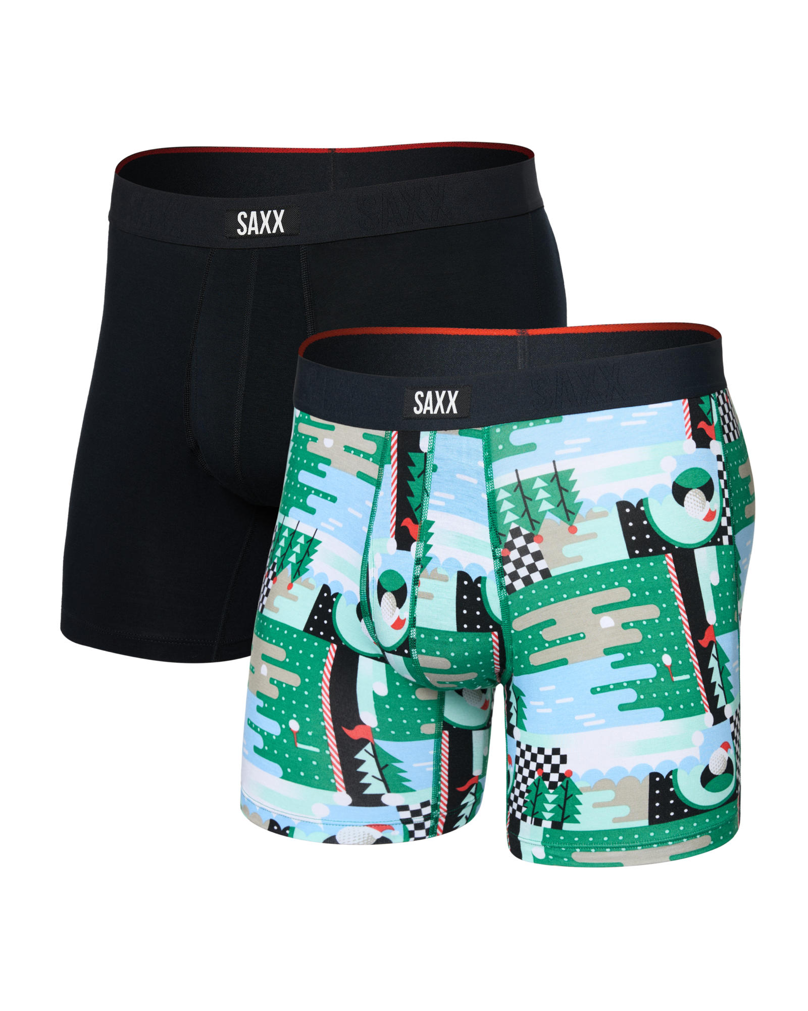 SAXX - VIBE EXTRA SOFT COMFORT BOXER BRIEF FLY 6" 2PK - GGB