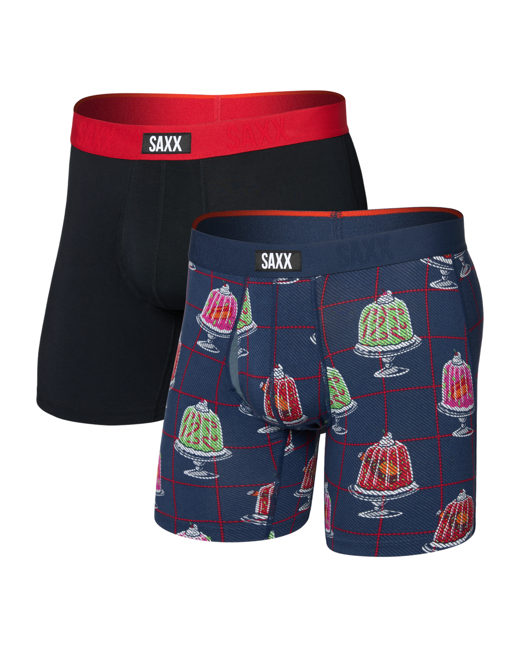SAXX - VIBE EXTRA SOFT COMFORT BOXER BRIEF FLY 6" 2PK - JBR