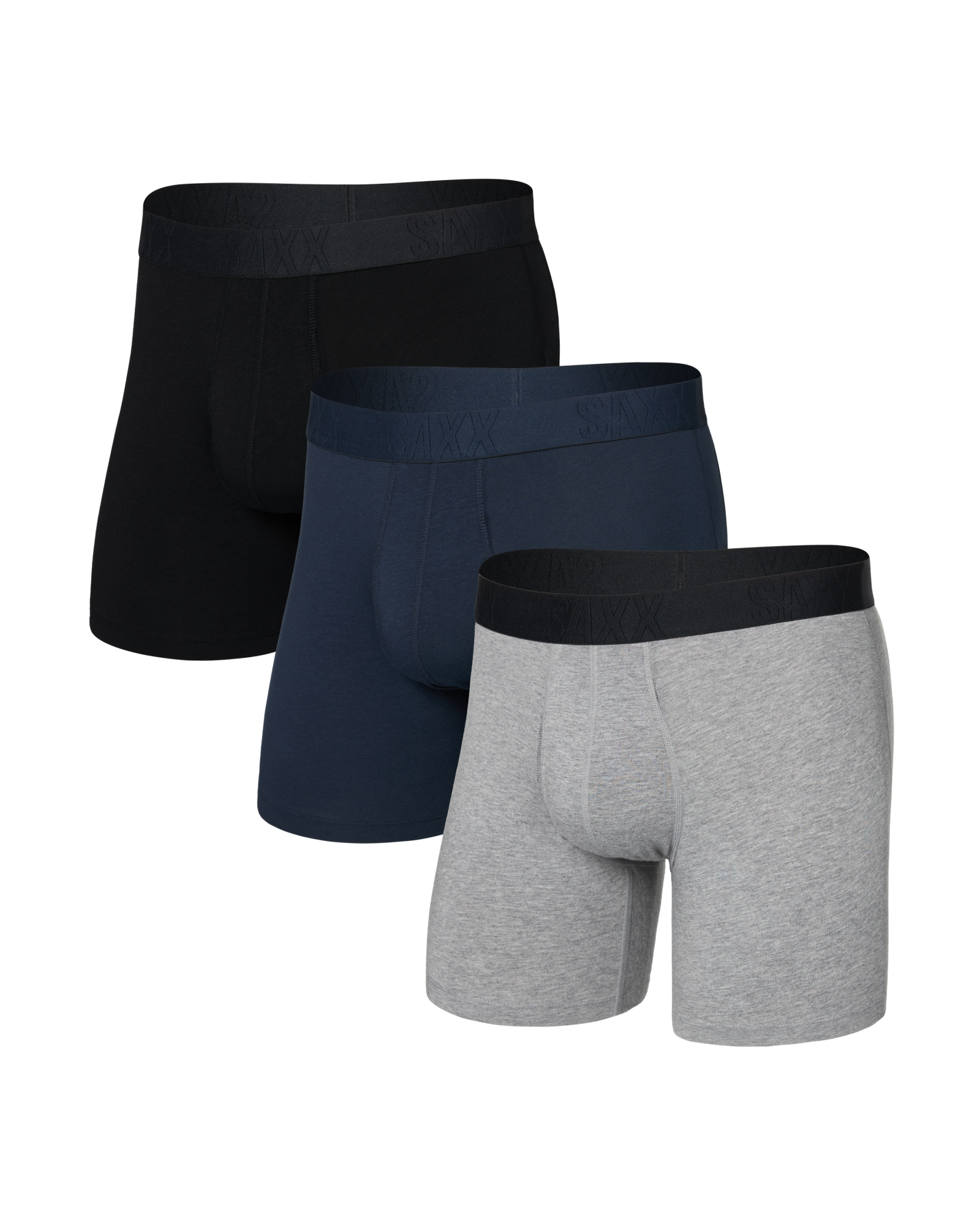 SAXX - DROPTEMP COOLING  COTTON BOXER BRIEF FLY 6" 3PK - GKB