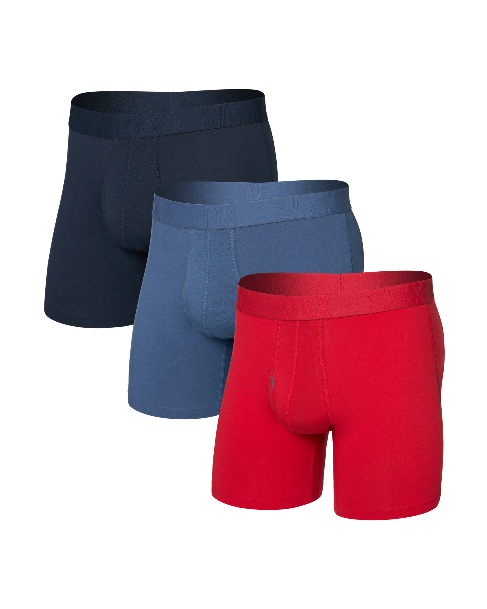SAXX - DROPTEMP COOLING  COTTON BOXER BRIEF FLY 6" 3PK - RID