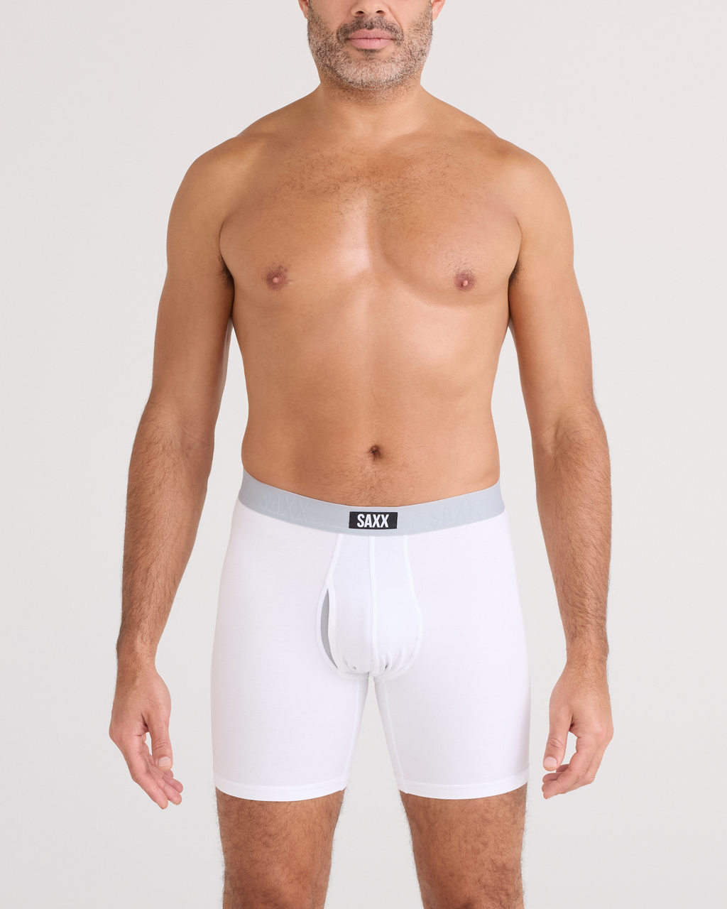 SAXX - VIBE EXTRA SOFT COMFORT BOXER BRIEF FLY 6"- WHI