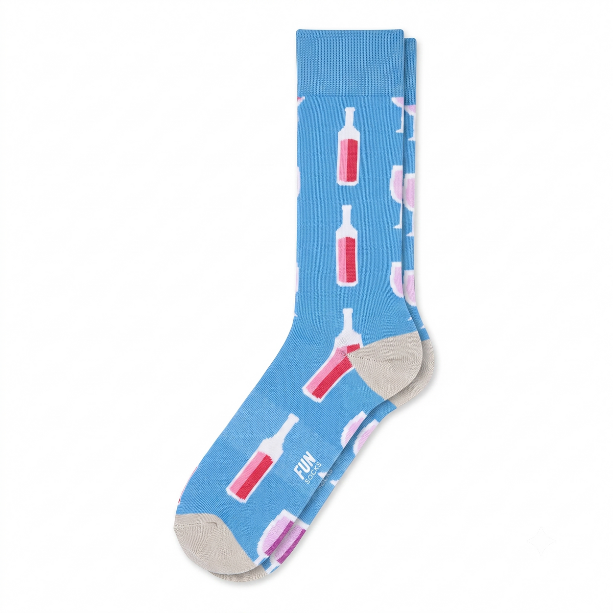 FUN Socks - Men's -  WINE Crew Socks